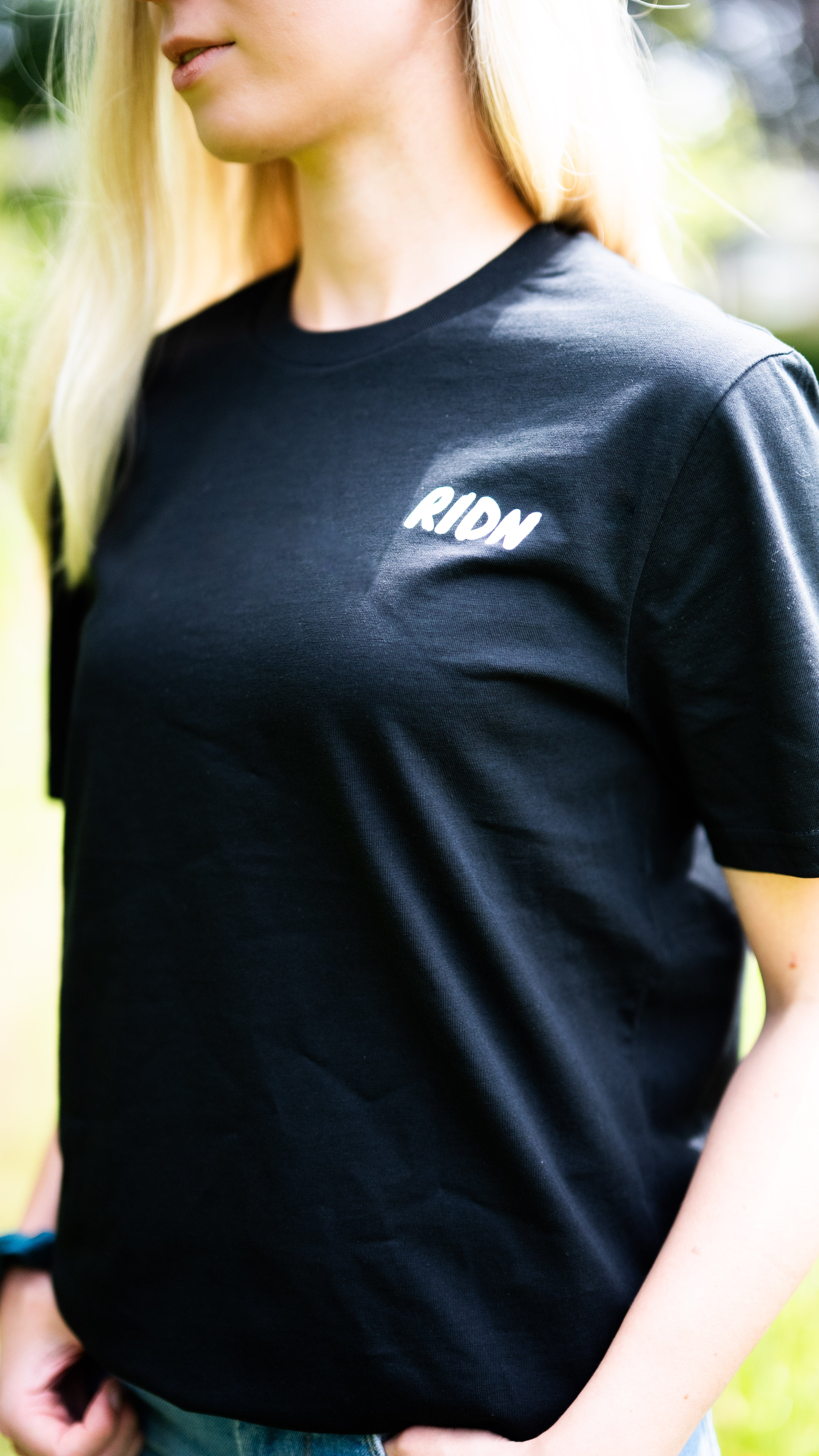Female Superbike Rider Print T-Shirt | Organic Cotton